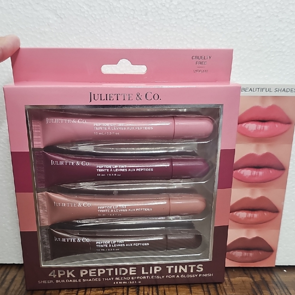 NEW Peptide Lip Tint Set - 4 Pack Lip Balm Lip Gloss Lip Treatment Lipstick